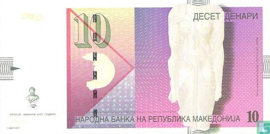 Macedonië 10 Denari 2001 - Afbeelding 1