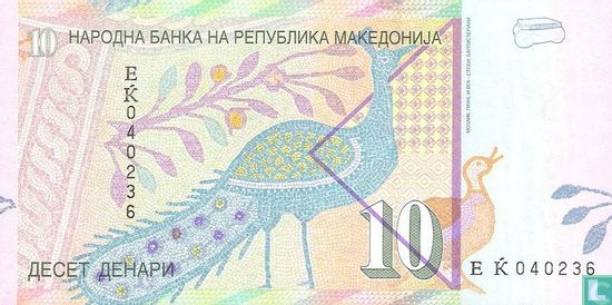 Macédoine 10 Denari 2001 - Image 2
