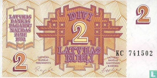 Letland 2 rubli - Image 1