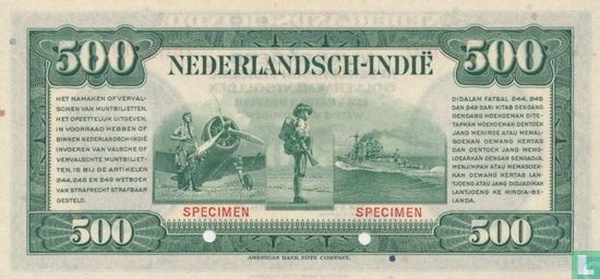 Spécimen Nica 500 Gulden (1943) - Image 2