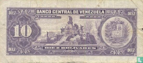 Venezuela 10 Bolívares 1970 - Image 2