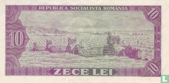 Romania 10 Lei (wide serial# prefix) - Image 2