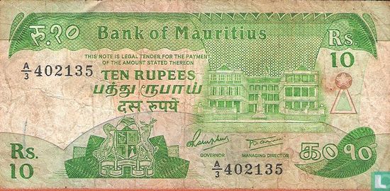 Mauritius 10 Rupees - Image 1