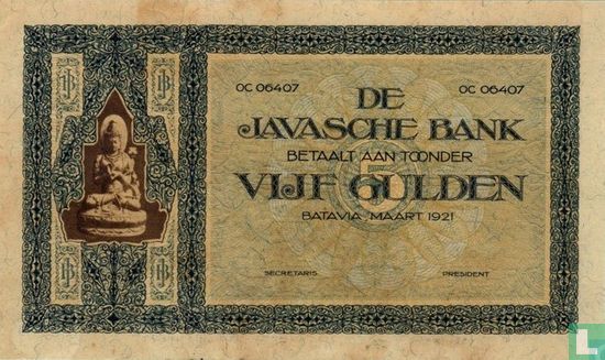Nederlands Indië  5 Gulden 