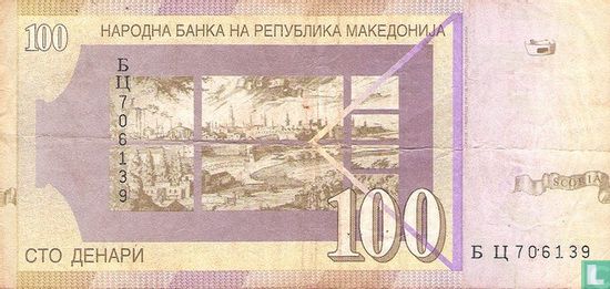 Macédoine 100 Denari 1997 - Image 2