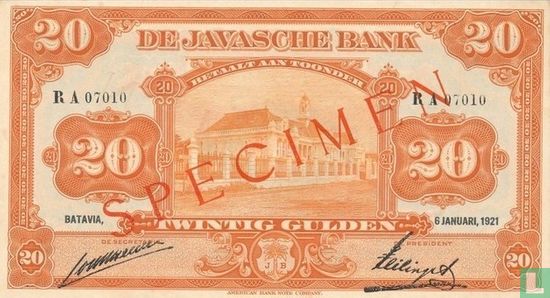 Nederlands Indië 20 Gulden - Afbeelding 1