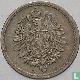 Duitse Rijk 5 pfennig 1876 (D) - Afbeelding 2