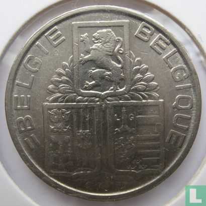 Belgien 5 Franc 1939 (NLD/FRA - beschriftung Rand mit Kronen) - Bild 2