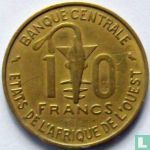 États d'Afrique de l'Ouest 10 francs 1971 - Image 2