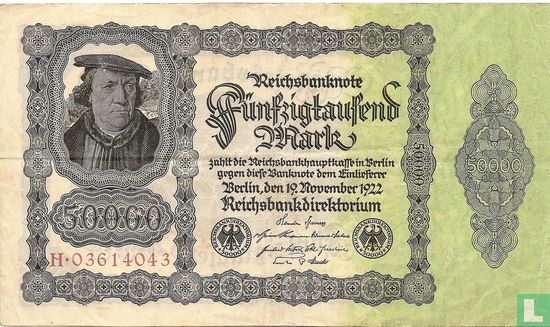 Allemagne 50 000 Mark 1922 (P.79 - Ros.79b) - Image 1