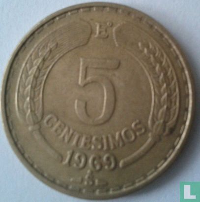 Chili 5 centesimos 1969 - Image 1