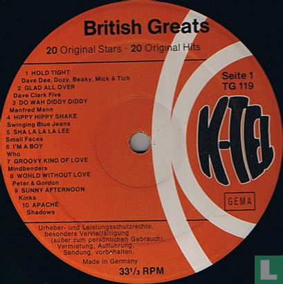 K-Tel's British Greats - Afbeelding 3