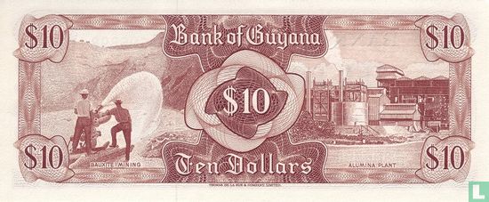 Guyana 10 Dollars ND (1989) - Afbeelding 2