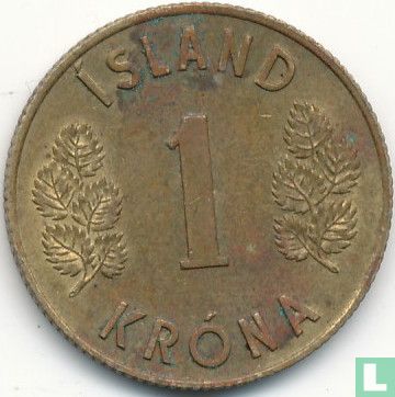 Island 1 Króna 1965 - Bild 2
