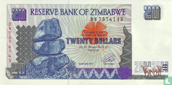 Zimbabwe 20 Dollars 1997 - Image 1