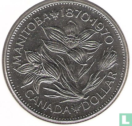 Canada 1 dollar 1970 "Centenary Accession of Manitoba into Confederation" - Image 1