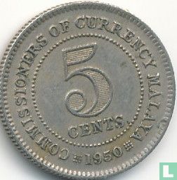 Malaya 5 cents 1950 - Afbeelding 1