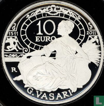 Italy 10 euro 2011 (PROOF) "500th anniversary of the birth of Giorgio Vasari" - Image 1