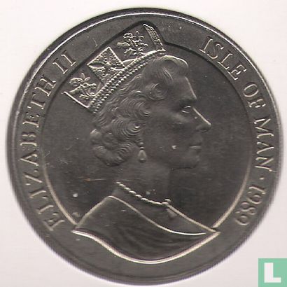 Isle of Man 1 crown 1989 "Bicentenary of George Washington's Presidential Inauguration - Cameo within eagle" - Image 1