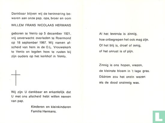Hermans, Willem Frans Nicolaas - Afbeelding 3