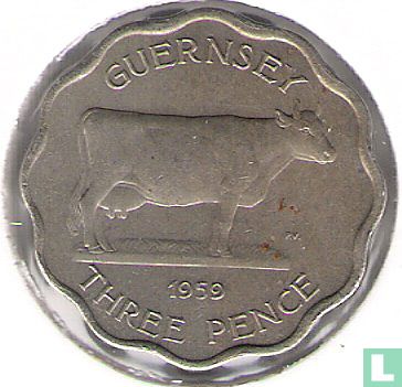 Guernsey 3 pence 1959 - Afbeelding 1