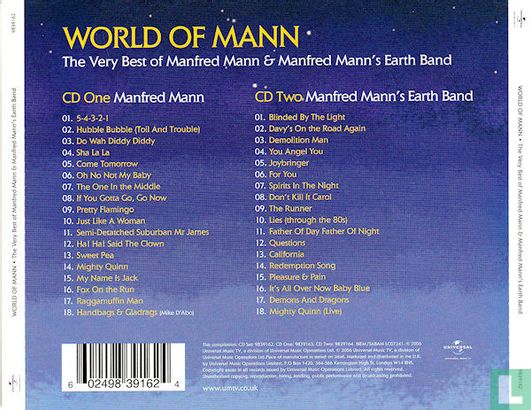 World of Mann - The Very Best of Manfred Mann & Manfred Mann's Earth Band - Image 2