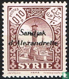 Overprint on stamps Syria