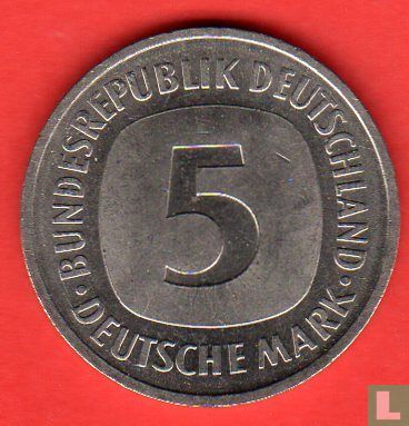 Duitsland 5 mark 1990 (G) - Afbeelding 2