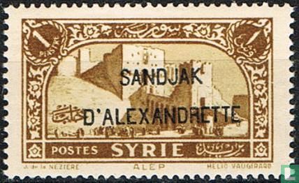 Surcharge sur les timbres Syrie