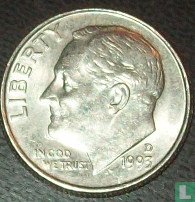 États-Unis 1 dime 1993 (D) - Image 1