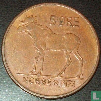 Norvège 5 øre 1973 (Alces) - Image 1