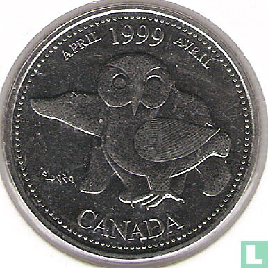 Canada 25 cents 1999 "April" - Image 1