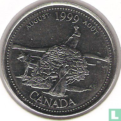 Canada 25 cents 1999 "August" - Image 1