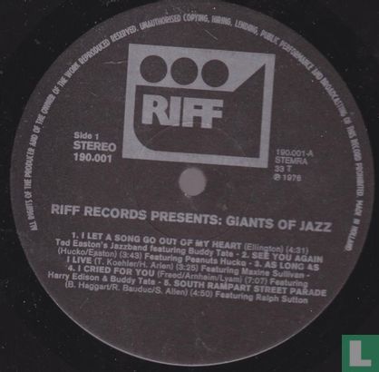 Riff Records presents Giants of Jazz  - Image 3