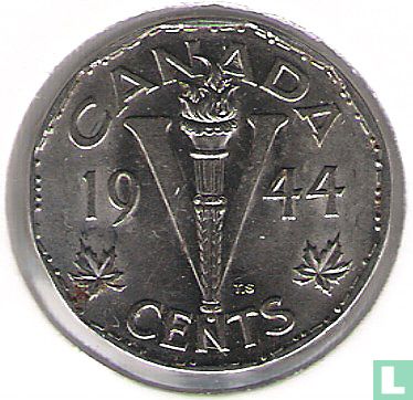 Canada 5 cents 1944 "Supporting the war effort" - Image 1