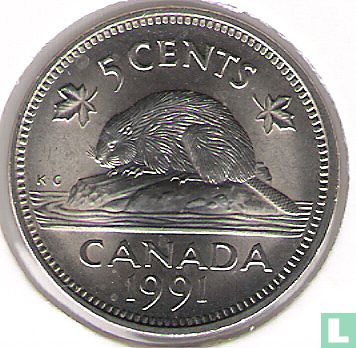 Canada 5 cents 1991 - Image 1