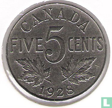 Canada 5 cents 1928 - Afbeelding 1