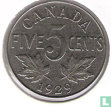 Canada 5 cents 1929 - Afbeelding 1