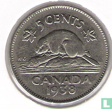 Canada 5 cents 1938 - Afbeelding 1