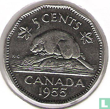 Canada 5 cents 1955 - Afbeelding 1