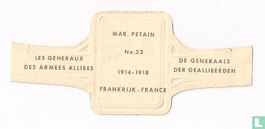 [Mar. Pétain 1914-1918 Frankreich] - Bild 2