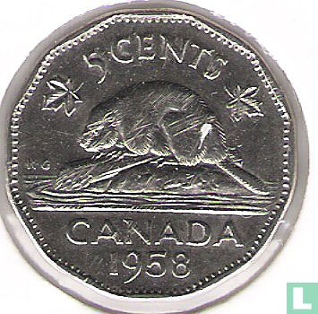 Canada 5 cents 1958 - Afbeelding 1