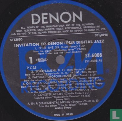 Invitation to Denon/PCM (Digital) Jazz  - Image 3
