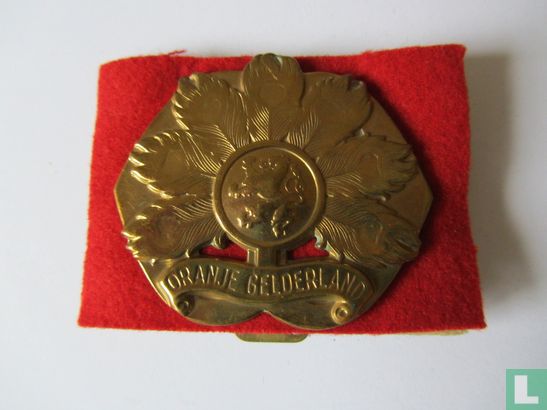 Baret embleem Regiment Infanterie Oranje Gelderland 