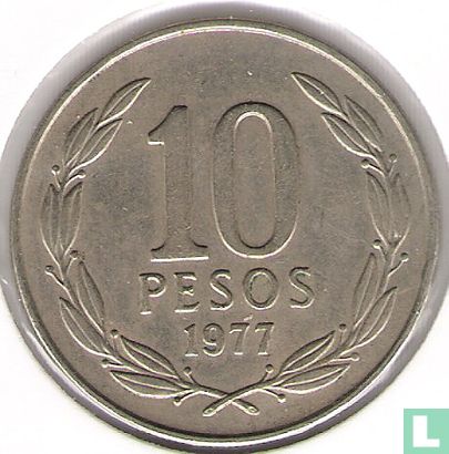 Chili 10 pesos 1977 - Image 1