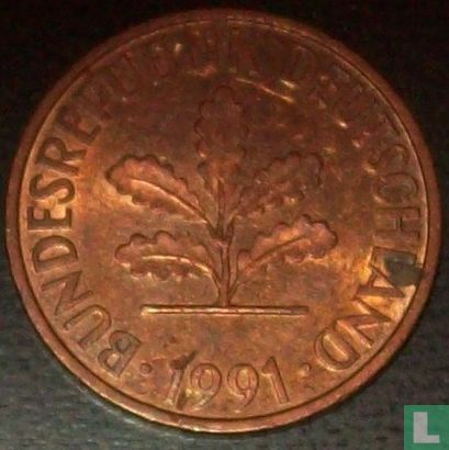 Duitsland 2 pfennig 1991 (D) - Afbeelding 1