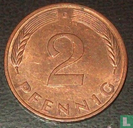 Duitsland 2 pfennig 1991 (D) - Afbeelding 2