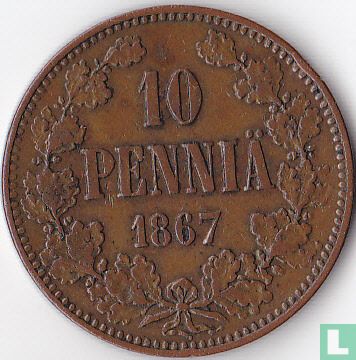 Finland 10 penniä 1867 - Image 1