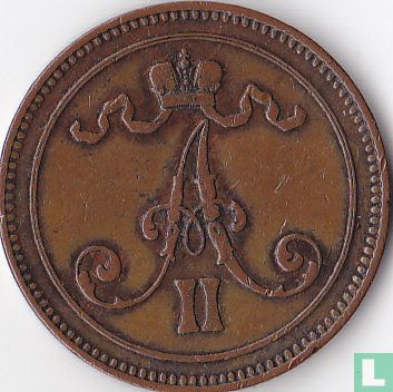 Finlande 10 penniä 1867 - Image 2
