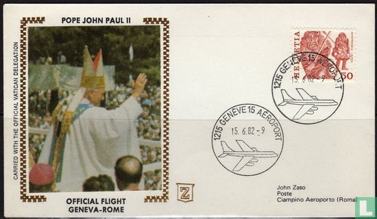 Pope John Paul II returns to Rome